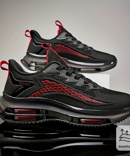 Men'S Fashion Breathable Casual Sports Shoes Outdoor Double Air Cushion Skate Shoes Running Shoes