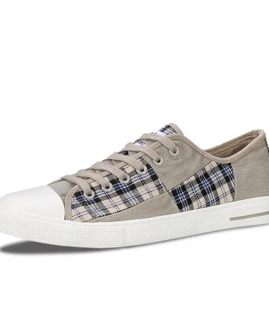Men's Canvas Sneakers, Men's Shoes, Lightweight Height-increasing Patchwork Student Trendy Casual Running Shoes, Low-top Sports Shoes - Image 5