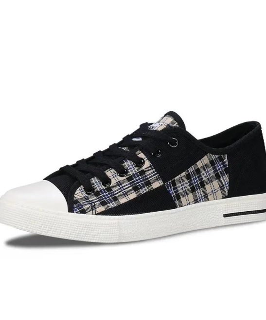 Alternative view of Men's Canvas Sneakers, Men's Shoes, Lightweight Height-increasing Patchwork Student Trendy Casual Running Shoes, Low-top Sports Shoes