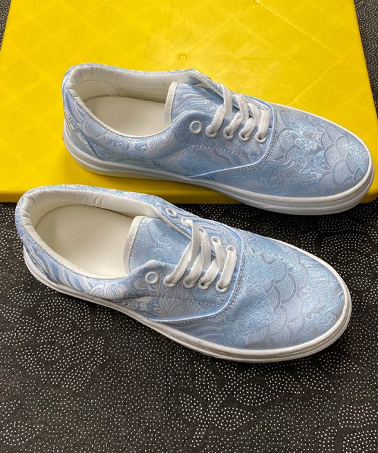 Summer Breathable Plus Size Blue Low-Top Canvas Shoes Unisex Fashion Trendy Casual Sneakers - Image 3