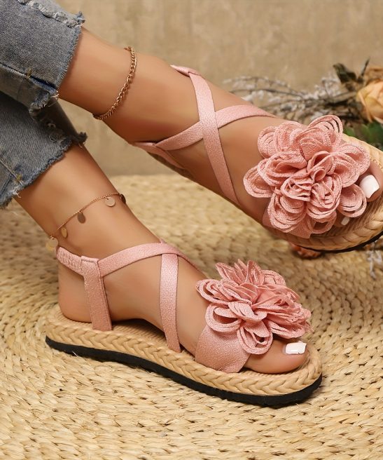 Women'S Fashion Floral Flat Sandals, Comfortable Casual Open-Toe Summer Shoes, Lightweight Sandals., Women Shoes - Image 24