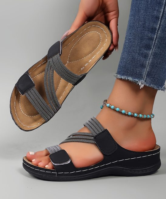 Women's Summer Casual Wedge Sandals - Open Toe Breathable Fashion Slippers, Suitable for Beach, Hiking, Outdoor, Vintage Style, Women Shoes