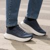 Men's Walking Running Tennis Sneakers with Thick Cushioning Midsole & Non-Slip Sole - Low-Top Breathable Athletic Gym Workout Shoes Suitable for Jogging, Gym, Tennis, Walking - Comfortable Supportive Sneakers