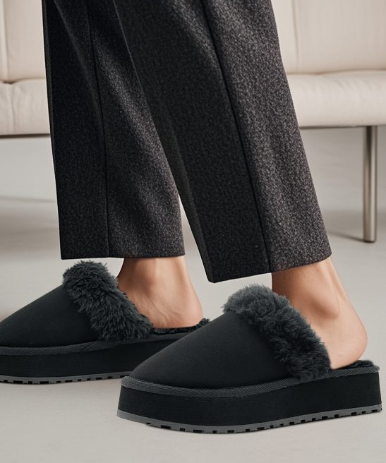 Men'S Winter Slippers, Stylish And Warm Lined Indoor And Outdoor Footwear, Non-Slip Fluffy Soft Home Slippers - Image 5