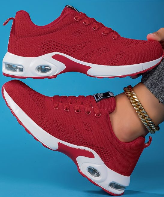 New Spring And Summer Women'S Breathable Mesh Sneakers 2026, Featuring Air-Cushioned Casual Shoes with Thick Soles, Suitable for Dance, Fitness Cross-Training, Road Running, Lightweight And Comfortable Soft-Soled Travel Shoes, Hiking Shoes - Image 9