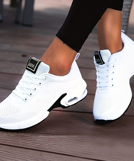New Spring And Summer Women'S Breathable Mesh Sneakers 2026, Featuring Air-Cushioned Casual Shoes with Thick Soles, Suitable for Dance, Fitness Cross-Training, Road Running, Lightweight And Comfortable Soft-Soled Travel Shoes, Hiking Shoes
