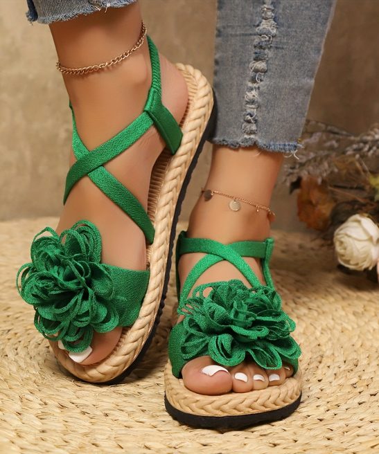 Women'S Fashion Floral Flat Sandals, Comfortable Casual Open-Toe Summer Shoes, Lightweight Sandals., Women Shoes - Image 43