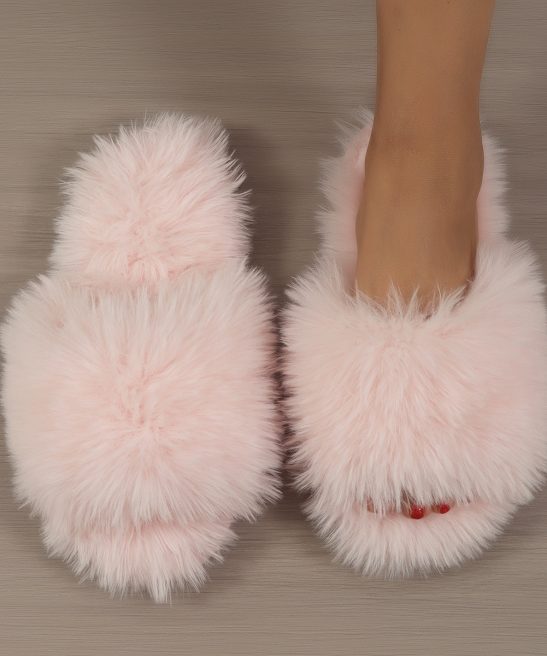 Alternative view of Ladies' Slip-On Indoor Footwear - Extremely Soft Long Plush Faux Fur Look, Non-Skid Bottom - Perfect for Year-Round Use in Living Room, Bedroom, Spa Relaxation Footwear - A Must-Have Cozy Attire for Women, Stylish Home Accent, Comfortable Padding