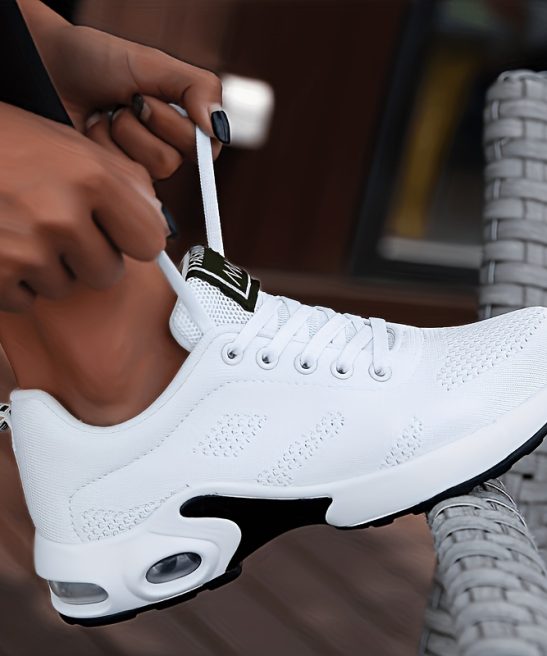 Alternative view of New Spring And Summer Women'S Breathable Mesh Sneakers 2026, Featuring Air-Cushioned Casual Shoes with Thick Soles, Suitable for Dance, Fitness Cross-Training, Road Running, Lightweight And Comfortable Soft-Soled Travel Shoes, Hiking Shoes