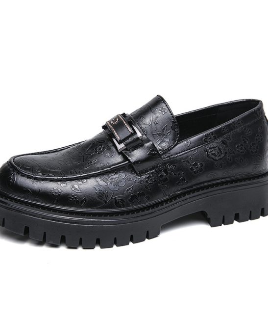 Men'S British Style Slip-On Shoes - Genuine Faux Leather Upper & Non-Slip Rubber Sole, Slip-On Closure for Easy Wear - Formal & Casual Everyday Shoes - All-Season Comfortable Footwear for Office, Semi-Formal Events - Durable & Easy-Clean Design, Office Wear, Sleek Style, Sturdy Build, Professional Attire - Image 7