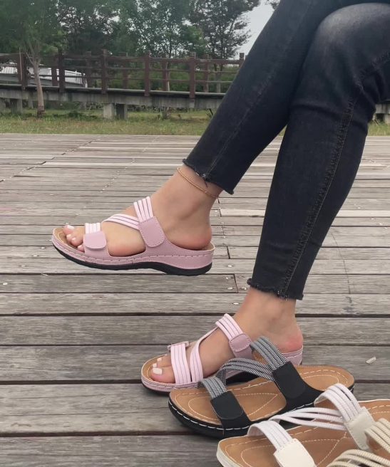 Women's Summer Casual Wedge Sandals - Open Toe Breathable Fashion Slippers, Suitable for Beach, Hiking, Outdoor, Vintage Style, Women Shoes - Image 16
