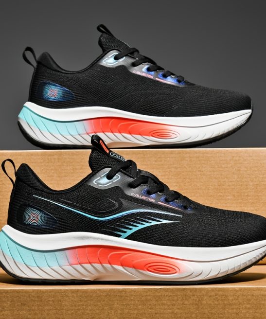Men'S Casual Running Shoes, High-Performance Racing Competition Test Shoes, Fabric Comfortable Lining, Breathable Mesh Athletic Shoes, Suitable for Gym Training, Outdoor Hiking And Travel - Image 4
