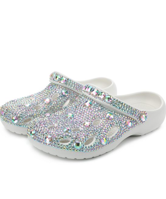 Women's Plus Size Handmade Shoes, Glass Rhinestone Decor, Gorgeous Dazzling Elegant Luxury High-End Fashion Footwear, Eye-Catching Chic Unique Design, Women Shoes - Image 5