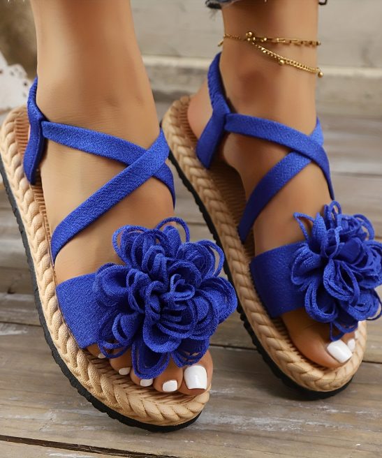Women'S Fashion Floral Flat Sandals, Comfortable Casual Open-Toe Summer Shoes, Lightweight Sandals., Women Shoes - Image 11