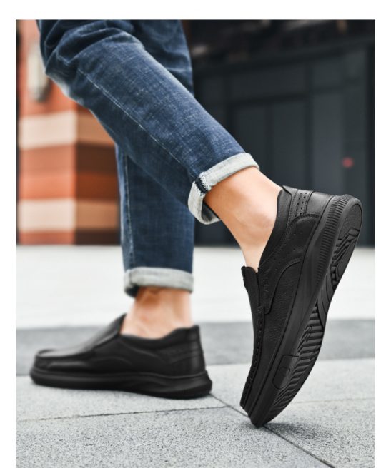 Shoes for Men Spring And Summer Casual Men's Shoes: Doudou Shoes, Comfortable Leather Lazy Shoes, Lace-up Shoes, Driving Shoes, Business Casual Shoes - Image 8
