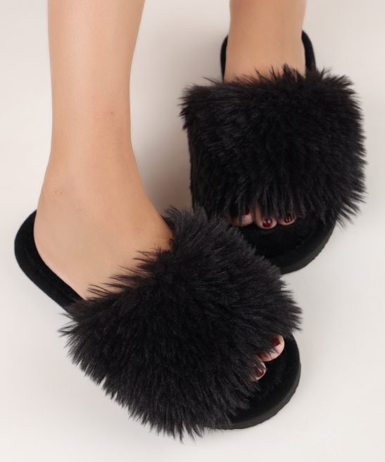 Ladies' Slip-On Indoor Footwear - Extremely Soft Long Plush Faux Fur Look, Non-Skid Bottom - Perfect for Year-Round Use in Living Room, Bedroom, Spa Relaxation Footwear - A Must-Have Cozy Attire for Women, Stylish Home Accent, Comfortable Padding - Image 12