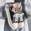 Men's Canvas Shoes Season Breathable Half Slippers Niche Casual Slip-On Thick Sole Step-On Sneakers