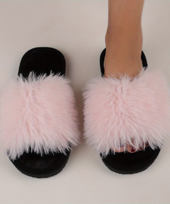 Ladies' Slip-On Indoor Footwear - Extremely Soft Long Plush Faux Fur Look, Non-Skid Bottom - Perfect for Year-Round Use in Living Room, Bedroom, Spa Relaxation Footwear - A Must-Have Cozy Attire for Women, Stylish Home Accent, Comfortable Padding - Image 11