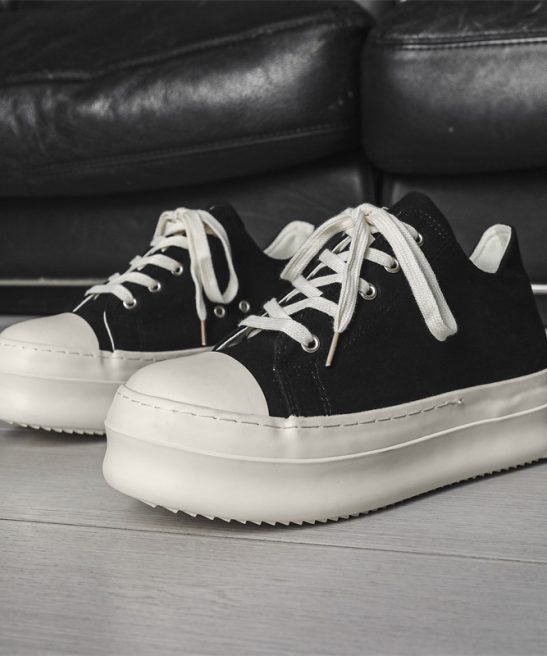 Men's Height Increase Thick Platform Sneakers - Upper & Sole, Cushioning, Low-Top Mid-Top Lace-Up Round Toe for Casual Athletic Wear, - Comfortable Height Shoes Suitable for High Street Style - Image 5