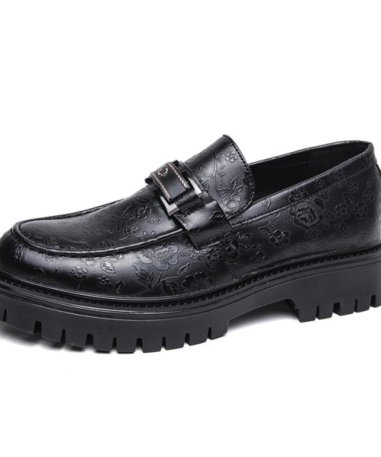 Men'S British Style Slip-On Shoes - Genuine Faux Leather Upper & Non-Slip Rubber Sole, Slip-On Closure for Easy Wear - Formal & Casual Everyday Shoes - All-Season Comfortable Footwear for Office, Semi-Formal Events - Durable & Easy-Clean Design, Office Wear, Sleek Style, Sturdy Build, Professional Attire - Image 4