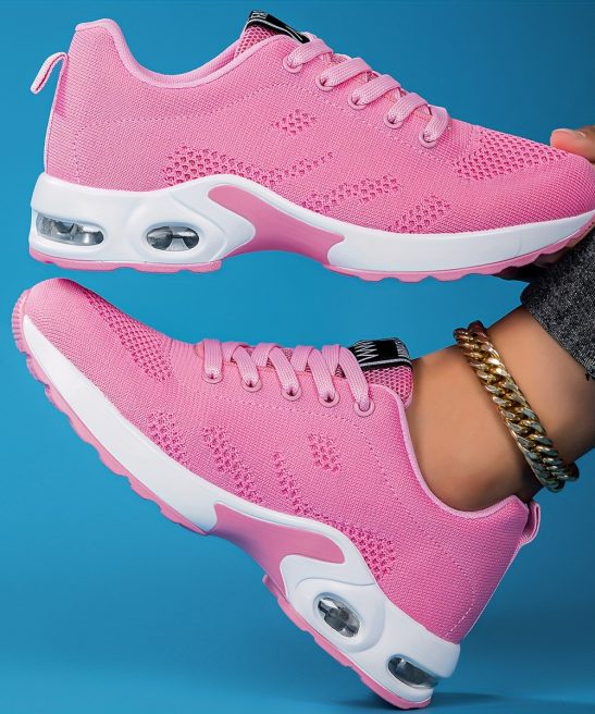 New Spring And Summer Women'S Breathable Mesh Sneakers 2026, Featuring Air-Cushioned Casual Shoes with Thick Soles, Suitable for Dance, Fitness Cross-Training, Road Running, Lightweight And Comfortable Soft-Soled Travel Shoes, Hiking Shoes - Image 7
