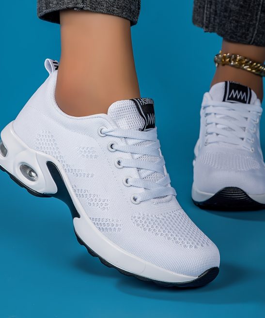 New Spring And Summer Women'S Breathable Mesh Sneakers 2026, Featuring Air-Cushioned Casual Shoes with Thick Soles, Suitable for Dance, Fitness Cross-Training, Road Running, Lightweight And Comfortable Soft-Soled Travel Shoes, Hiking Shoes - Image 4