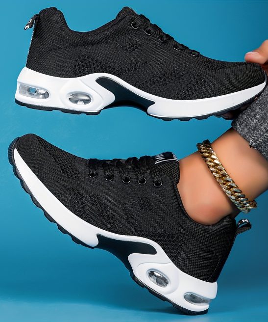 New Spring And Summer Women'S Breathable Mesh Sneakers 2026, Featuring Air-Cushioned Casual Shoes with Thick Soles, Suitable for Dance, Fitness Cross-Training, Road Running, Lightweight And Comfortable Soft-Soled Travel Shoes, Hiking Shoes - Image 3