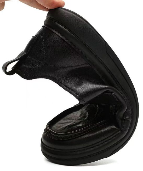 Genuine Leather Men's Shoes, Comfortable Slip-on Loafers, Stylish Casual Moccasins - Image 4
