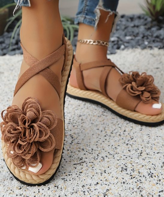 Women'S Fashion Floral Flat Sandals, Comfortable Casual Open-Toe Summer Shoes, Lightweight Sandals., Women Shoes - Image 17