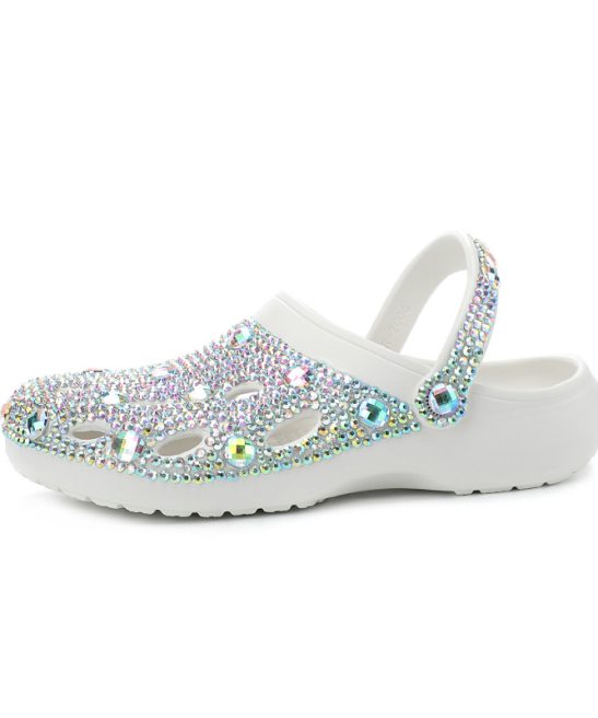 Women's Plus Size Handmade Shoes, Glass Rhinestone Decor, Gorgeous Dazzling Elegant Luxury High-End Fashion Footwear, Eye-Catching Chic Unique Design, Women Shoes - Image 4