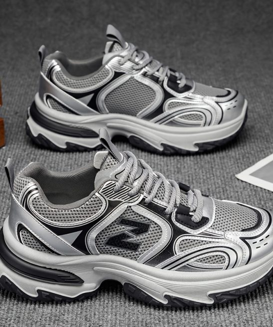 Breathable Men'S Casual Sneakers, Suitable for Comfortable Wear for All Year Round, Lace-Up Design, Low Top, Road Running Shoes, Suitable for All Seasons, Traveling, Running, Outdoor, Skateboarding Shoes, Shoes for Men, Men Shoes - Image 7