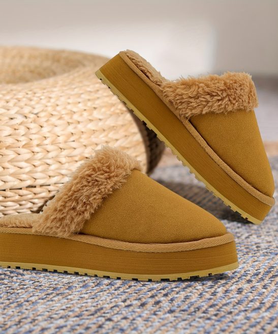 Men'S Winter Slippers, Stylish And Warm Lined Indoor And Outdoor Footwear, Non-Slip Fluffy Soft Home Slippers - Image 9