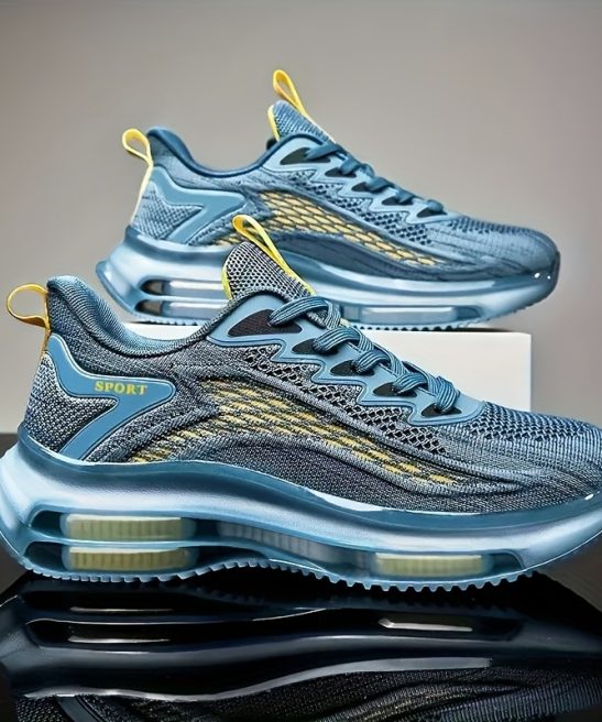Men'S Fashion Breathable Casual Sports Shoes Outdoor Double Air Cushion Skate Shoes Running Shoes - Image 4
