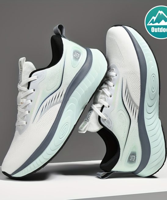 Men'S Casual Running Shoes, High-Performance Racing Competition Test Shoes, Fabric Comfortable Lining, Breathable Mesh Athletic Shoes, Suitable for Gym Training, Outdoor Hiking And Travel