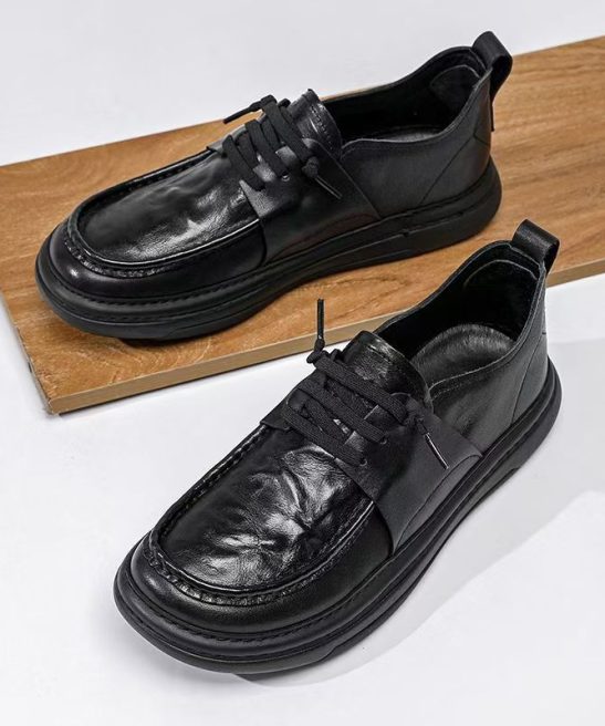 Genuine Leather Men's Shoes, Comfortable Slip-on Loafers, Stylish Casual Moccasins - Image 6