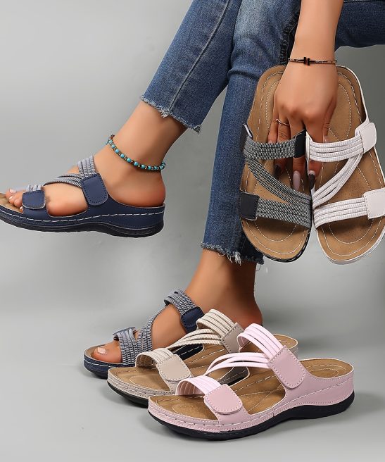 Women's Summer Casual Wedge Sandals - Open Toe Breathable Fashion Slippers, Suitable for Beach, Hiking, Outdoor, Vintage Style, Women Shoes - Image 3