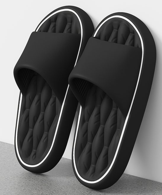 Men's Large Size Black EVA Slippers- Non-Slip Quick-Dry Breathable Open-Toe Design, Ergonomic Comfort with Arch Support and Cushioning Insole, All-Season Indoor and Outdoor Home Training Shoes, Lightweight and Durable PU Sole Fabric Lining, Sports, Soft Slippers for Women, Slippers for Men Non Slip, Men Slippers High Quality, Fall Slippers, Slipper Boots, Quickdry Footwear, Sporty Slippers, Casual Footwear, Cushioned Insole, Slipresistant Footwear, Supportive Footwear, - Image 8