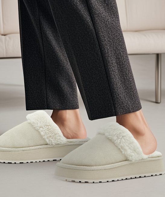 Alternative view of Men'S Winter Slippers, Stylish And Warm Lined Indoor And Outdoor Footwear, Non-Slip Fluffy Soft Home Slippers