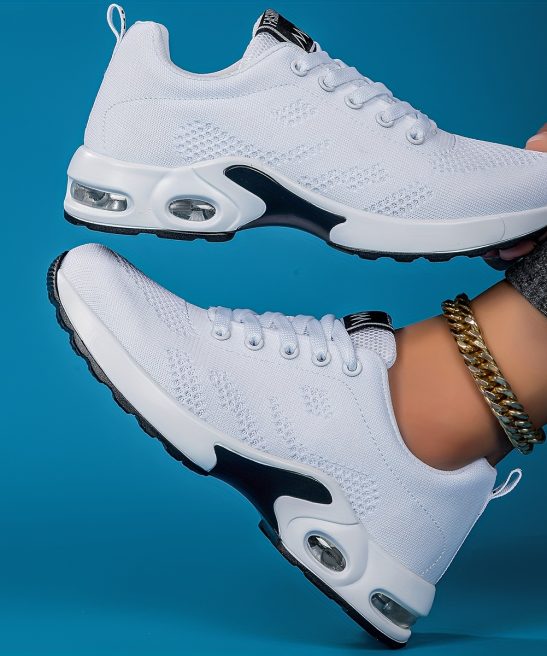 New Spring And Summer Women'S Breathable Mesh Sneakers 2026, Featuring Air-Cushioned Casual Shoes with Thick Soles, Suitable for Dance, Fitness Cross-Training, Road Running, Lightweight And Comfortable Soft-Soled Travel Shoes, Hiking Shoes - Image 5