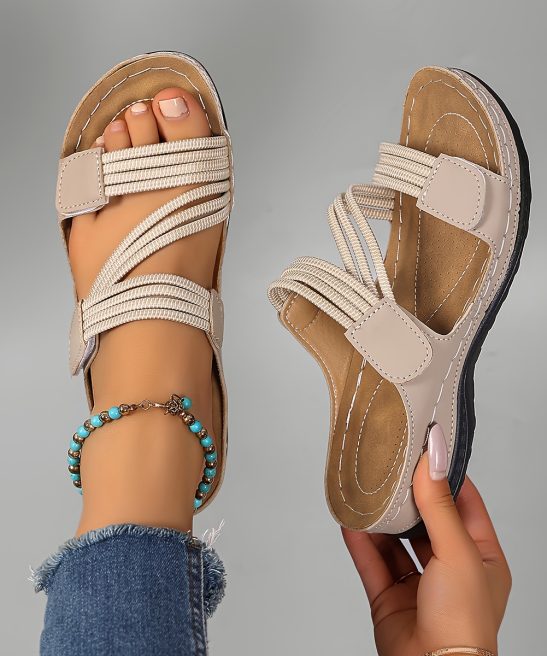 Women's Summer Casual Wedge Sandals - Open Toe Breathable Fashion Slippers, Suitable for Beach, Hiking, Outdoor, Vintage Style, Women Shoes - Image 5