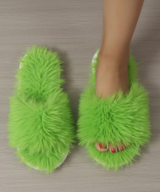 Ladies' Slip-On Indoor Footwear - Extremely Soft Long Plush Faux Fur Look, Non-Skid Bottom - Perfect for Year-Round Use in Living Room, Bedroom, Spa Relaxation Footwear - A Must-Have Cozy Attire for Women, Stylish Home Accent, Comfortable Padding - Image 9
