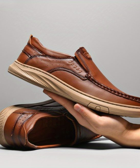 Shoes for Men Spring And Summer Casual Men's Shoes: Doudou Shoes, Comfortable Leather Lazy Shoes, Lace-up Shoes, Driving Shoes, Business Casual Shoes - Image 12