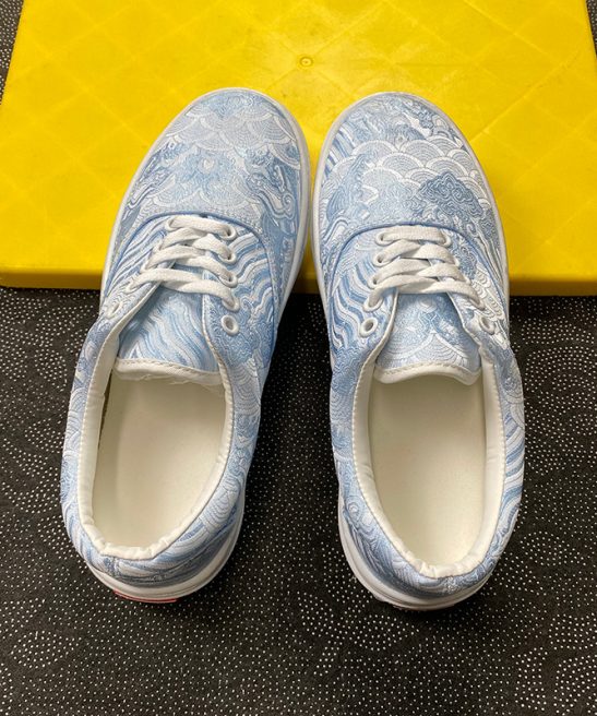 Summer Breathable Plus Size Blue Low-Top Canvas Shoes Unisex Fashion Trendy Casual Sneakers