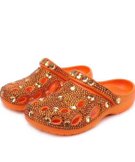 Women's Plus Size Handmade Shoes, Glass Rhinestone Decor, Gorgeous Dazzling Elegant Luxury High-End Fashion Footwear, Eye-Catching Chic Unique Design, Women Shoes - Image 3