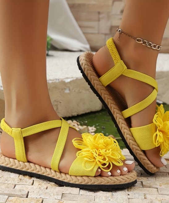 Women'S Fashion Floral Flat Sandals, Comfortable Casual Open-Toe Summer Shoes, Lightweight Sandals., Women Shoes - Image 39