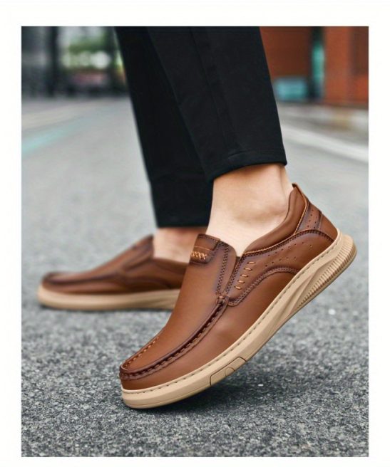Shoes for Men Spring And Summer Casual Men's Shoes: Doudou Shoes, Comfortable Leather Lazy Shoes, Lace-up Shoes, Driving Shoes, Business Casual Shoes - Image 3
