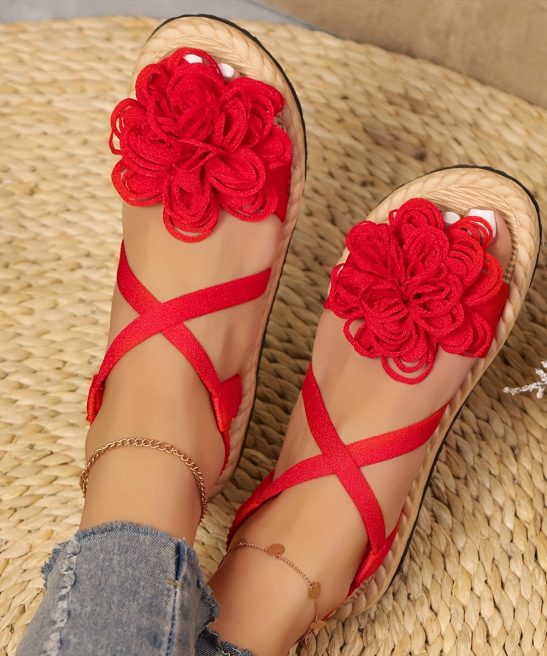 Women'S Fashion Floral Flat Sandals, Comfortable Casual Open-Toe Summer Shoes, Lightweight Sandals., Women Shoes - Image 30