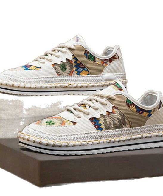 Alternative view of Spring Summer Men'S Versatile Casual Breathable Thick-Soled Flat Canvas Shoes Commuting Outdoor Fashion Sneakers Lightweight Casual Daily Trendy Footwear