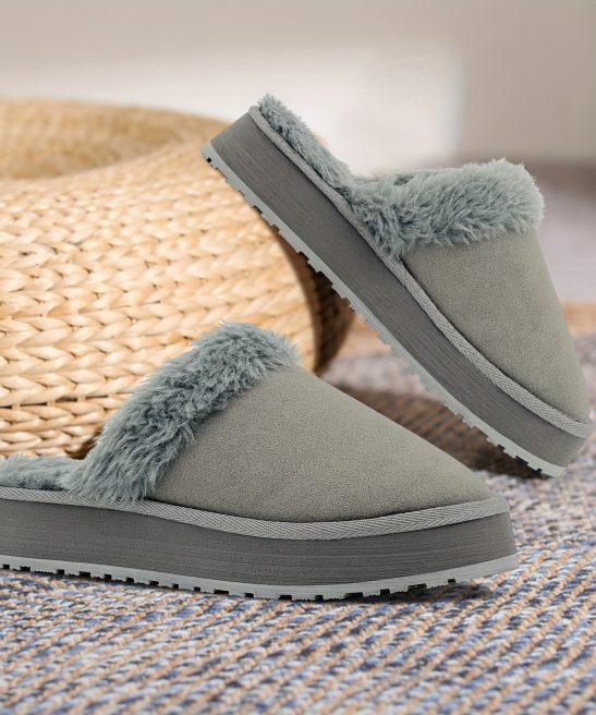 Men'S Winter Slippers, Stylish And Warm Lined Indoor And Outdoor Footwear, Non-Slip Fluffy Soft Home Slippers - Image 7