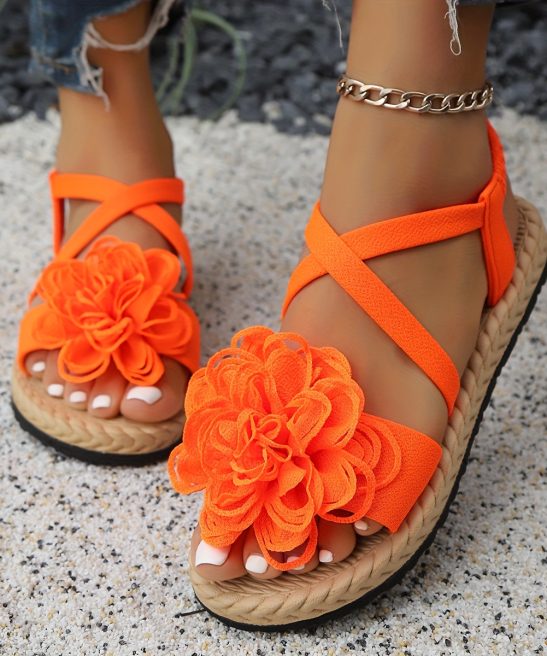 Women'S Fashion Floral Flat Sandals, Comfortable Casual Open-Toe Summer Shoes, Lightweight Sandals., Women Shoes - Image 13